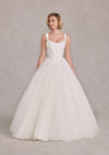 Wedding Dresses Simple Long Ball Gown Corset Wedding Dress Ivory