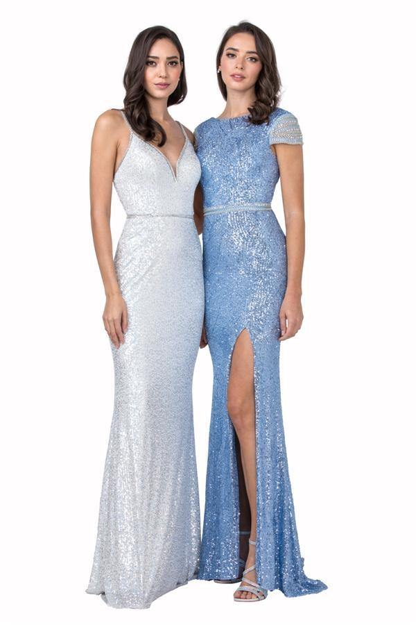 Prom Formal Spaghetti Straps Evening Long Gown - The Dress Outlet