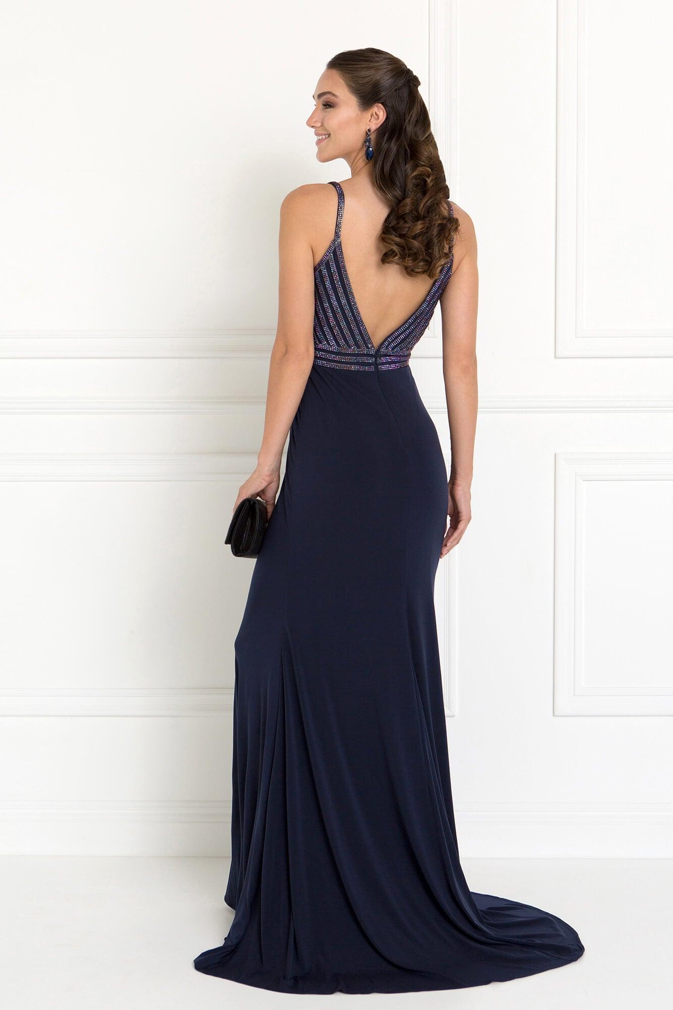 Prom Long Beaded Evening Formal Dress - The Dress Outlet Elizabeth K