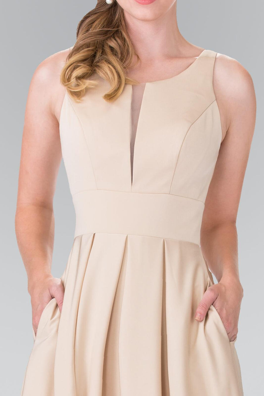 Prom Long Bridesmaid Dress Formal with Pockets - The Dress Outlet Elizabeth K