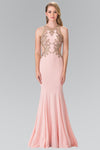 Prom Long Formal Fitted Halter Neck Evening Dress - The Dress Outlet Elizabeth K