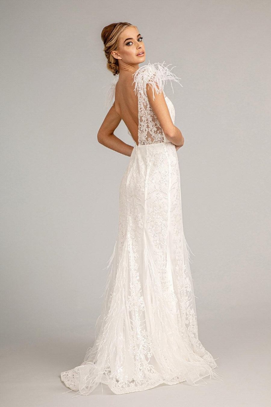 Prom Long Formal Glitter Mesh Mermaid Dress - The Dress Outlet