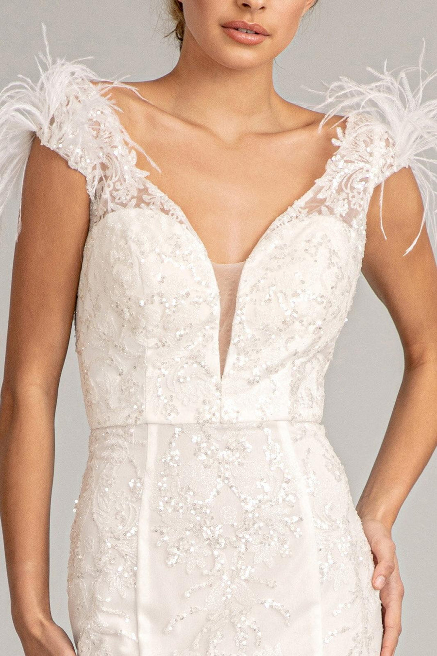 Prom Long Formal Glitter Mesh Mermaid Dress - The Dress Outlet