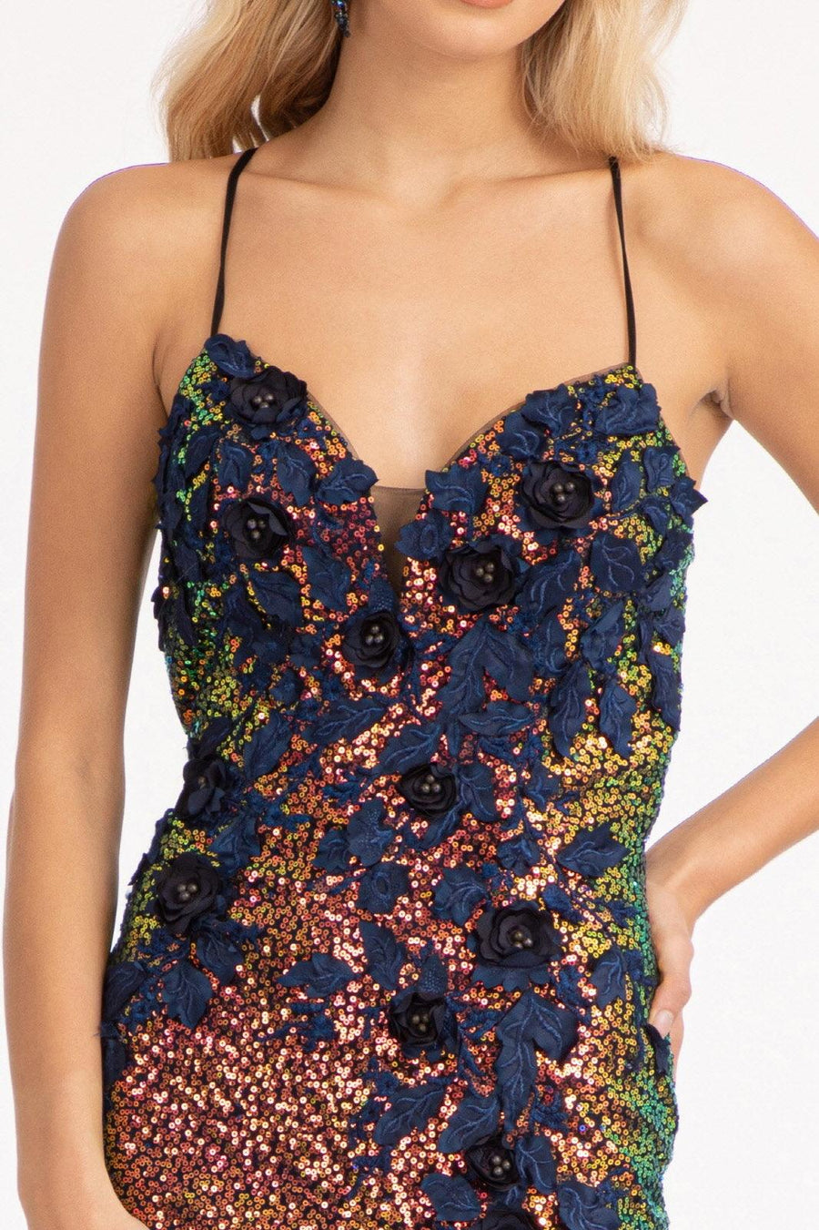 Prom Long Formal Spaghetti Strap Evening Dress - The Dress Outlet