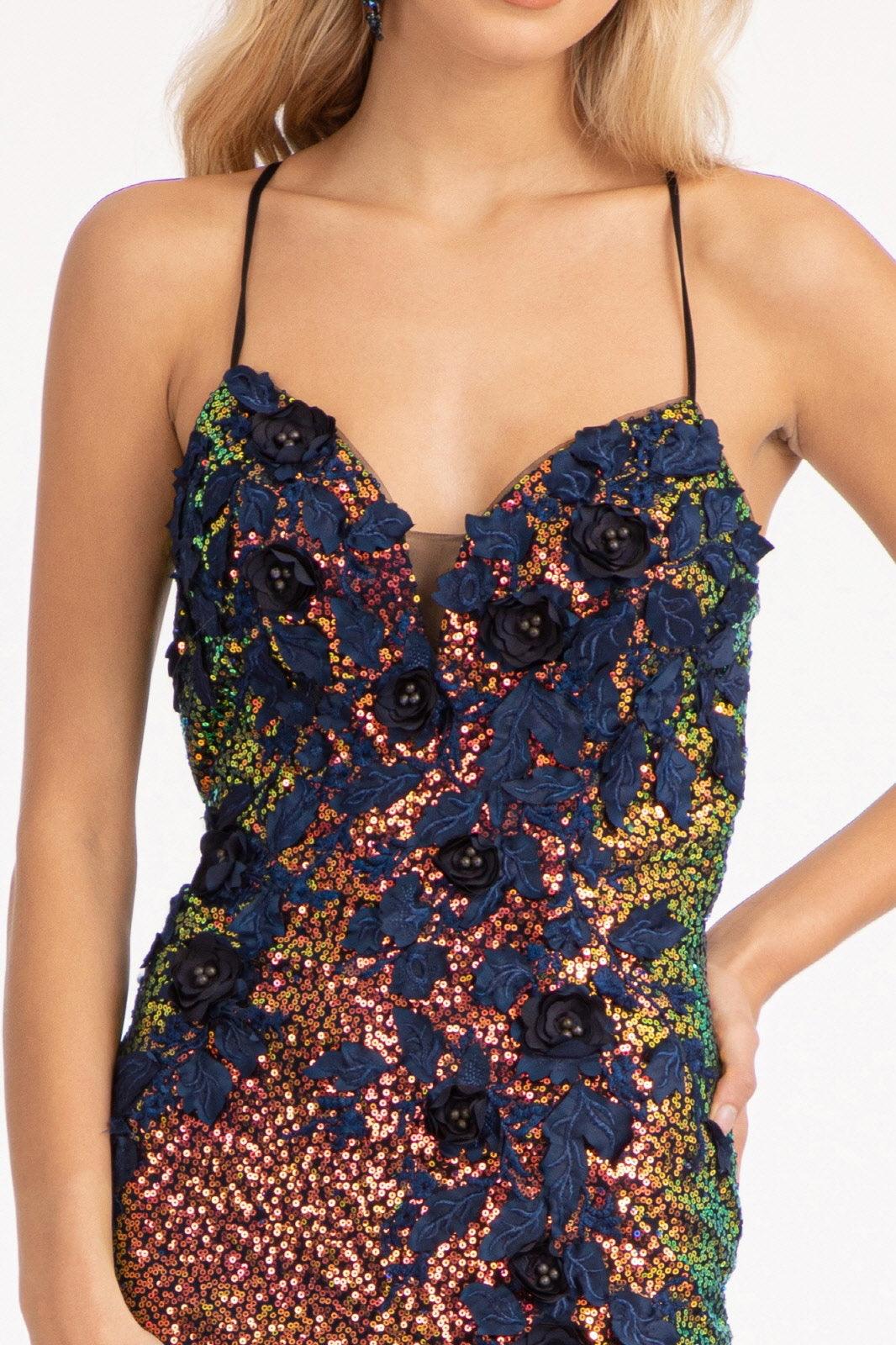 Prom Long Formal Spaghetti Strap Evening Dress - The Dress Outlet