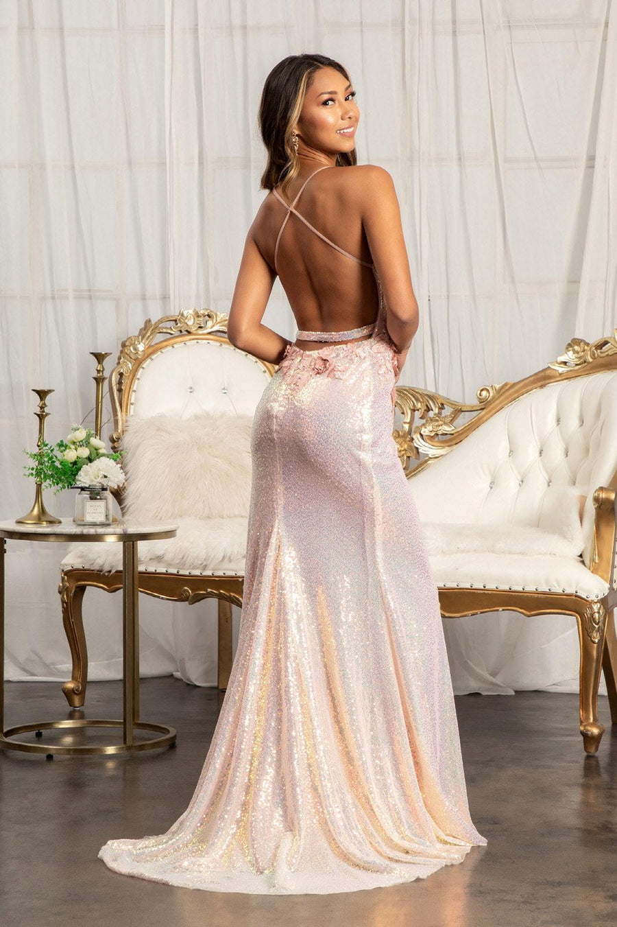 Prom Long Formal Spaghetti Strap Evening Dress - The Dress Outlet