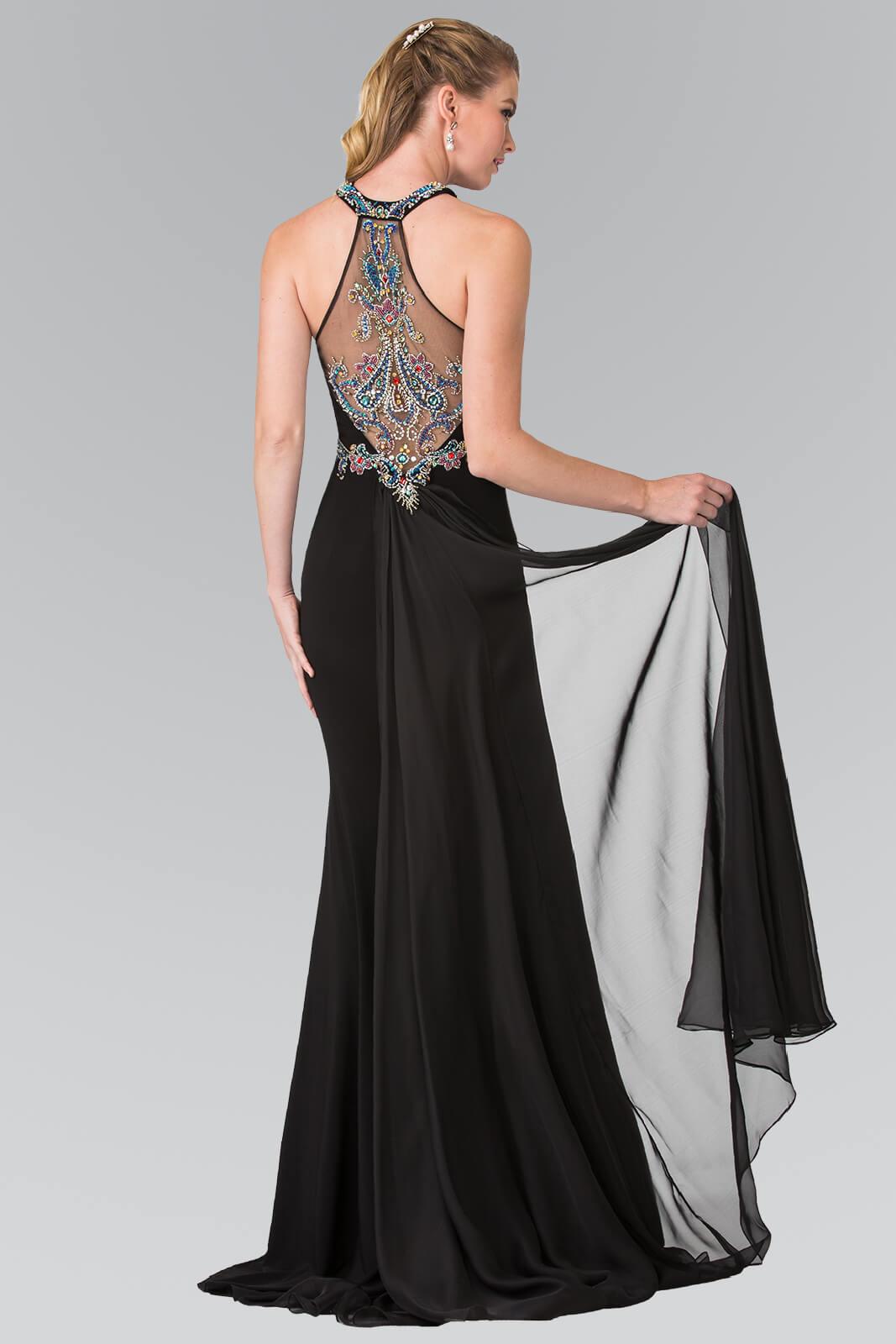 Prom Long Train Chiffon Evening Dress - The Dress Outlet Elizabeth K