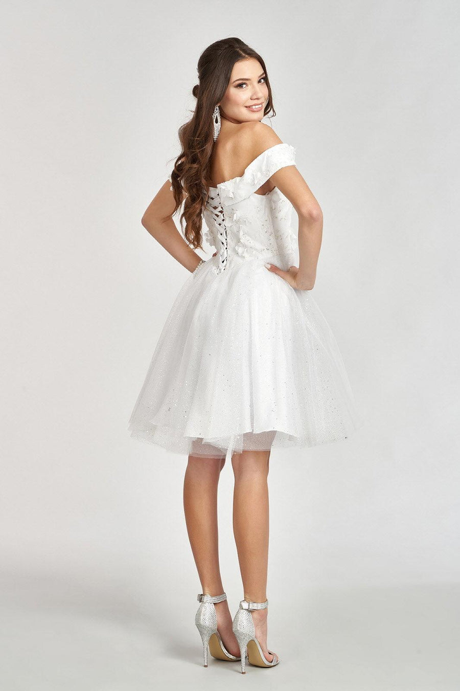 Prom Short Off Shoulder Homecoming Cocktail Dress - The Dress Outlet