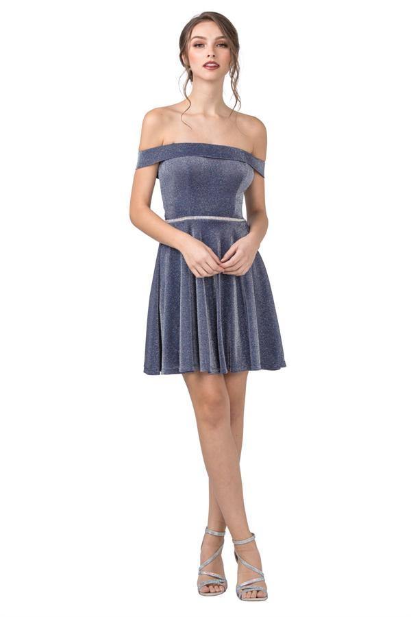 Prom Short Off Shoulder Homecoming Dress - The Dress Outlet