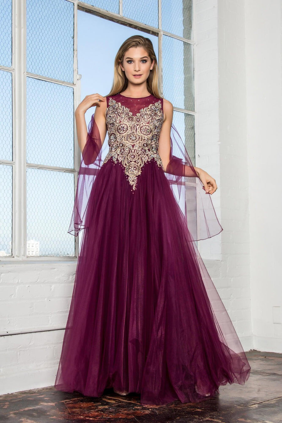 Prom Sleeveless Dress Formal Gown - The Dress Outlet Elizabeth K