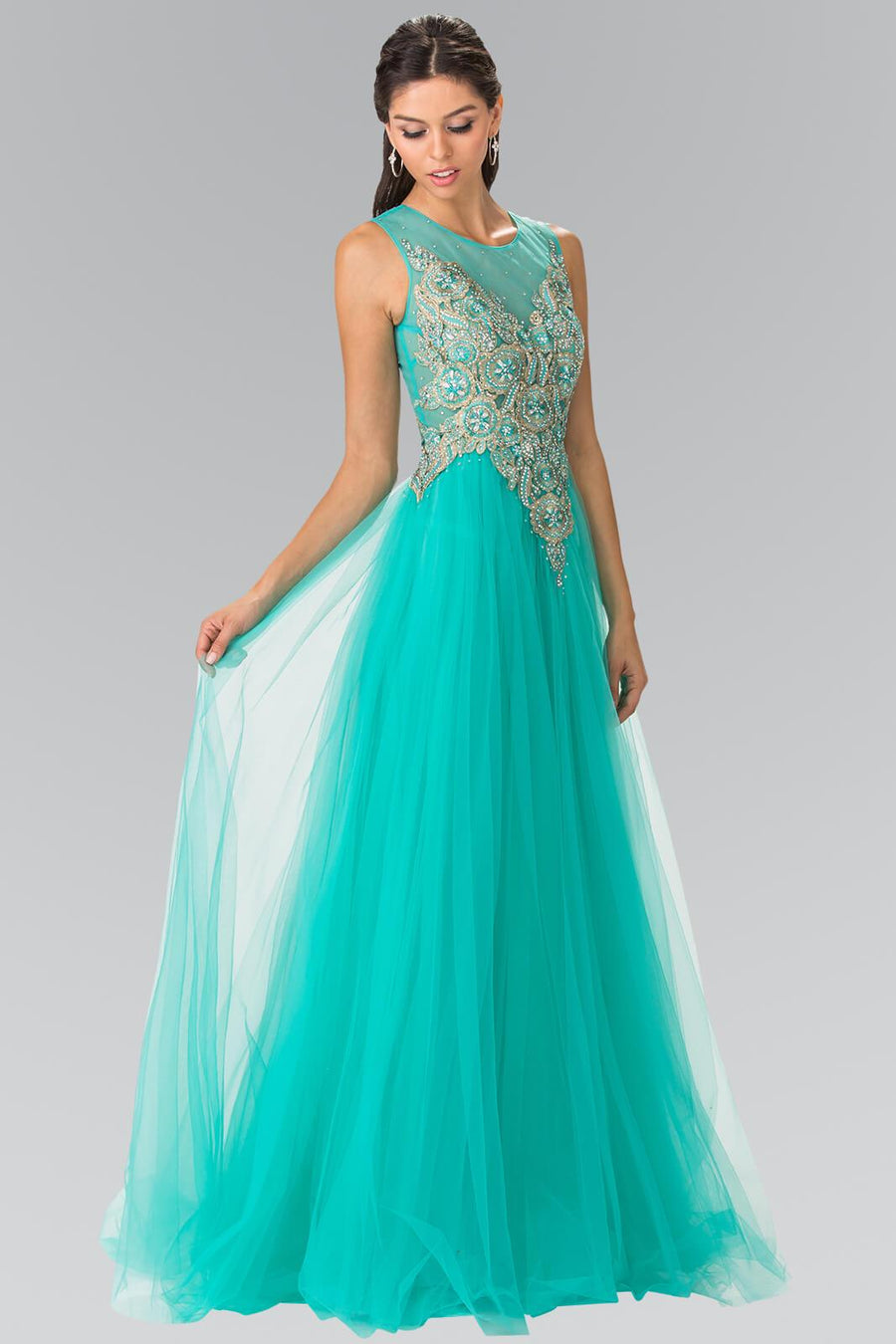 Prom Sleeveless Dress Formal Gown - The Dress Outlet Elizabeth K