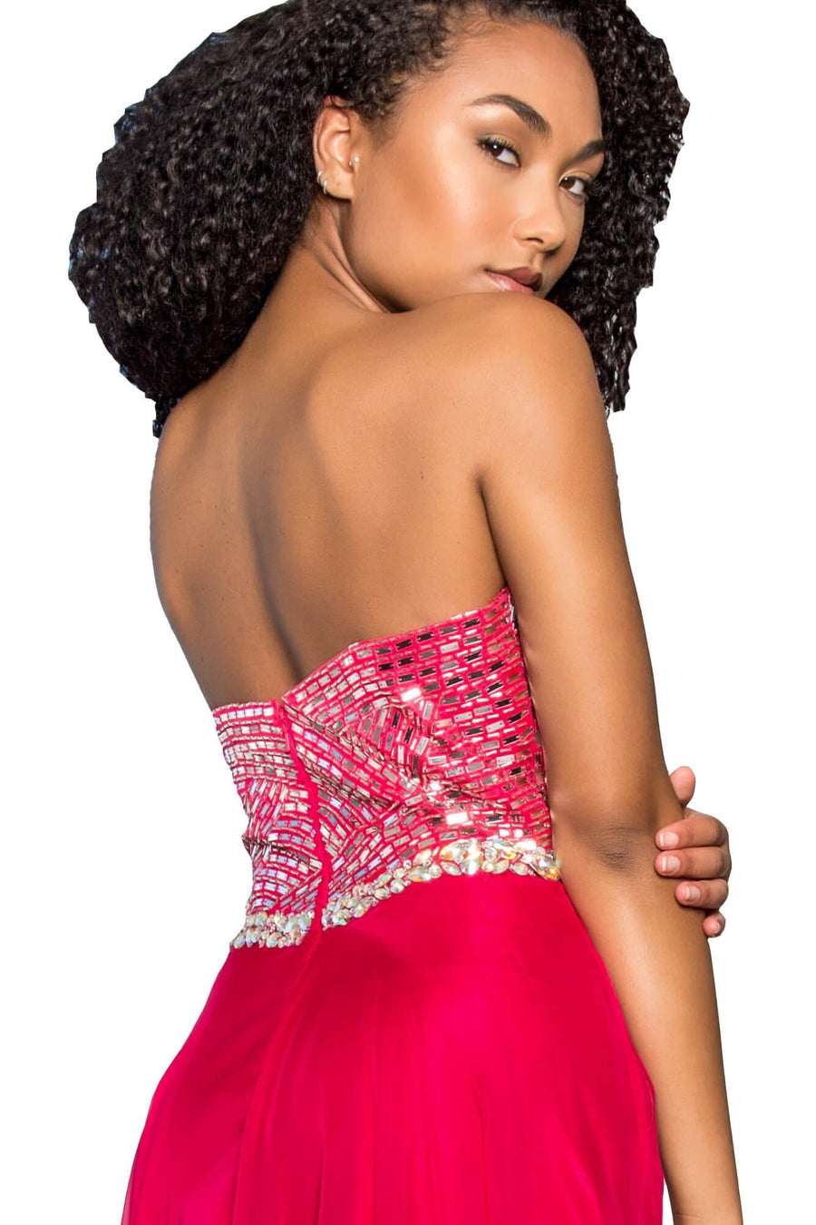 Prom Strapless Chiffon Long Dress Evening Gown - The Dress Outlet Elizabeth K