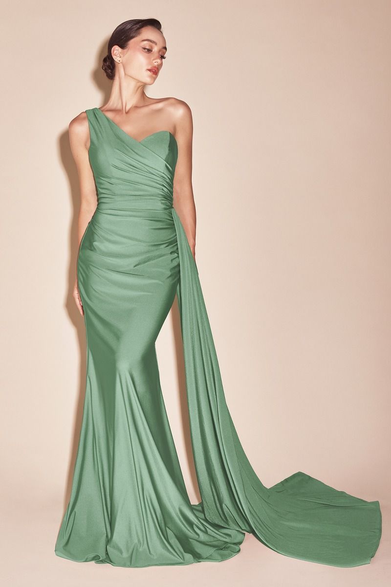 Prom Dresses Long Fitted Formal Evening Gown Dark Sage