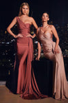 Prom Dresses Long Fitted Formal Evening Gown Dusty Rose