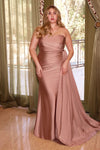 Plus Size Dresses Plus Size Fitted Long Formal Dress Dusty Rose