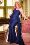 Plus Size Dresses Plus Size Fitted Long Formal Dress Navy