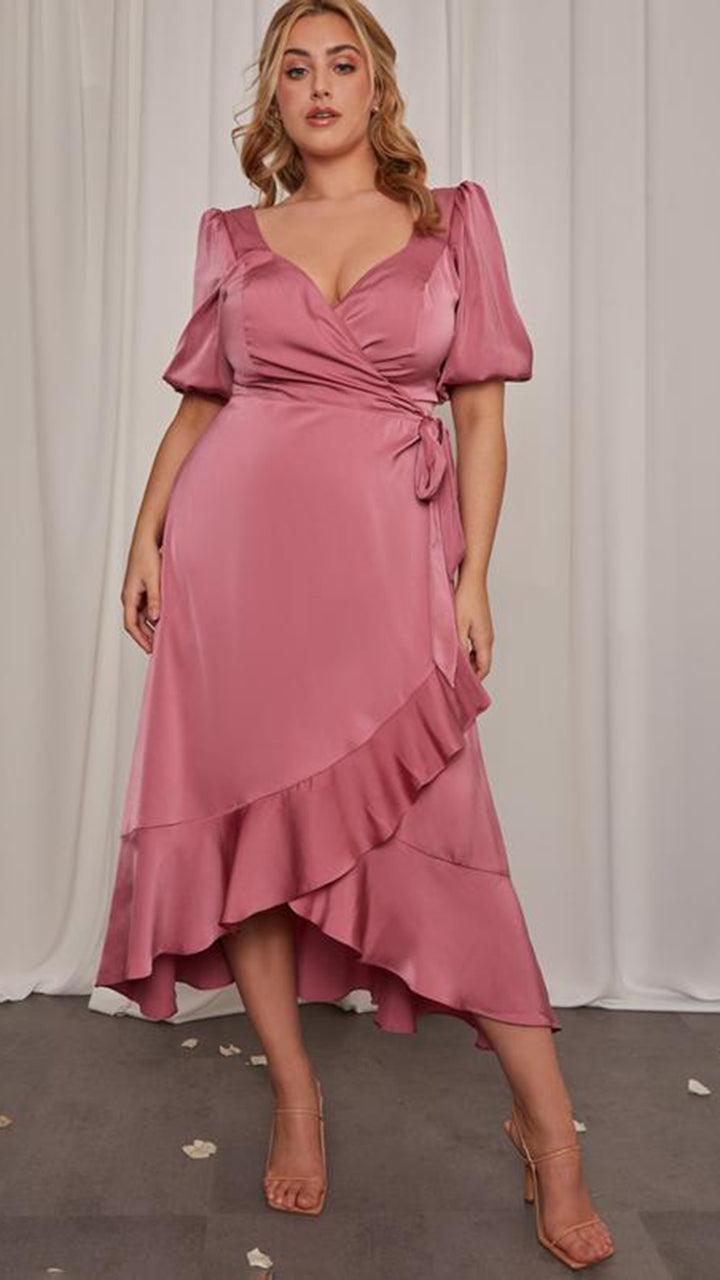 Puff Sleeve Formal Long Dress Sale - The Dress Outlet