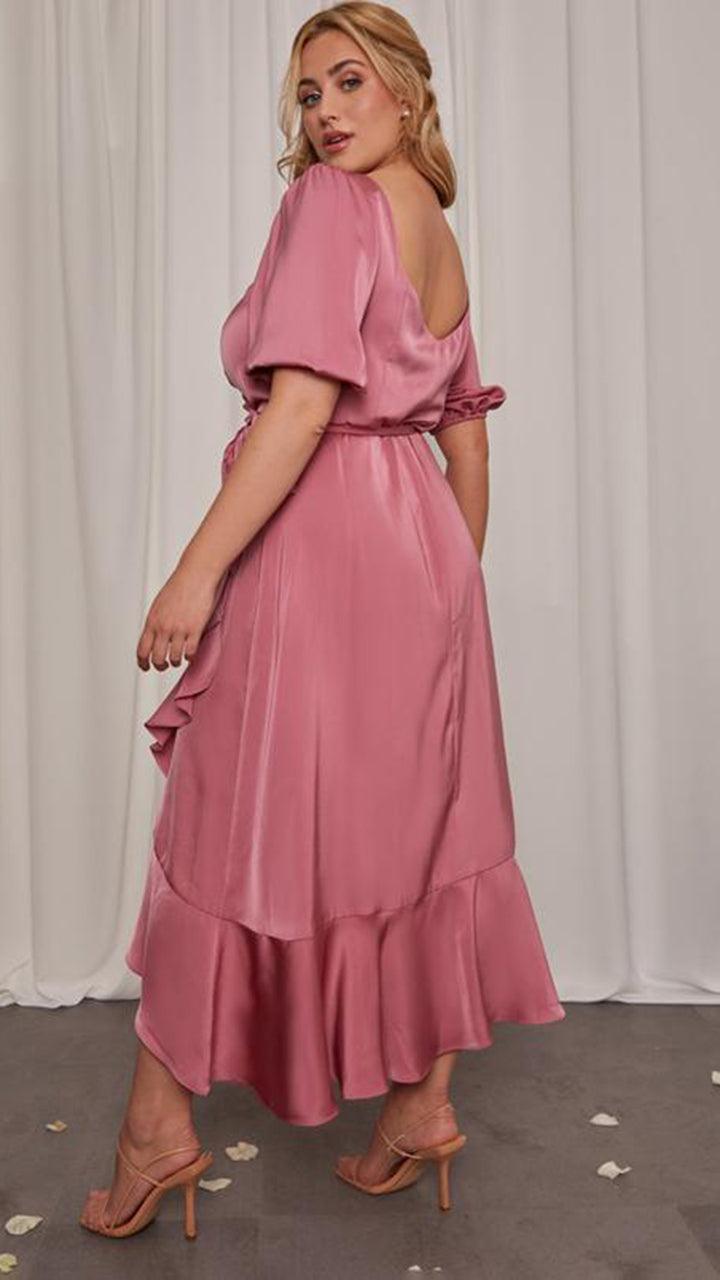 Puff Sleeve Formal Long Dress Sale - The Dress Outlet