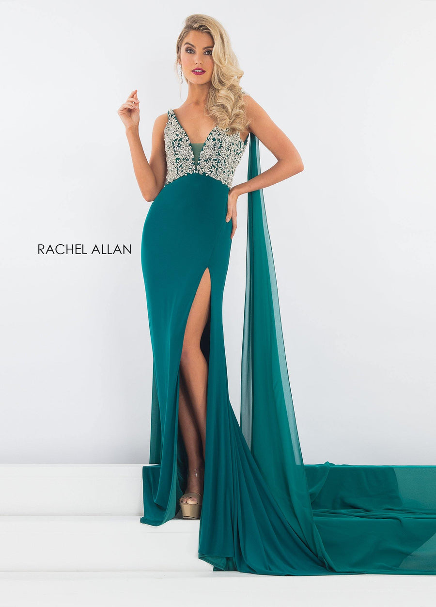 Rachel Allan Long Fitted Prom Dress - The Dress Outlet