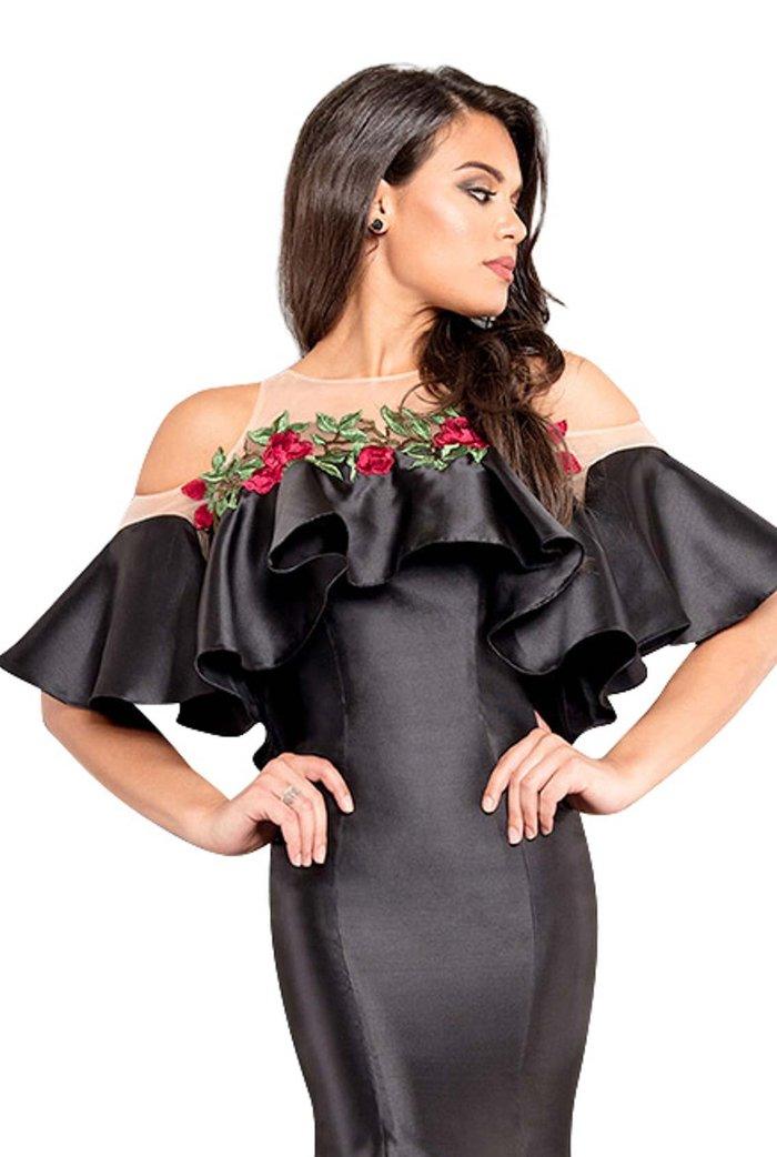 Rachel Allan Long Formal Ruffled Mermaid Dress 8301 - The Dress Outlet