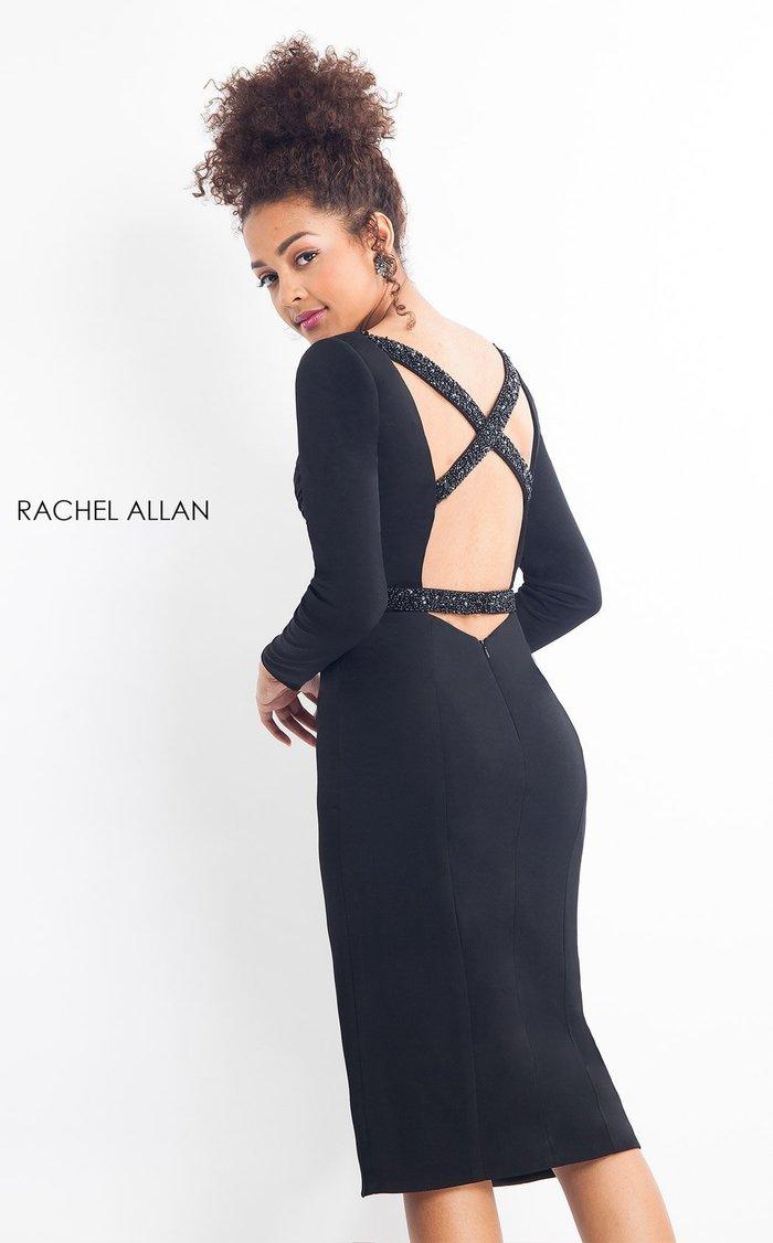 Rachel Allan Long Sleeve Formal Cocktail Dress L1175 - The Dress Outlet