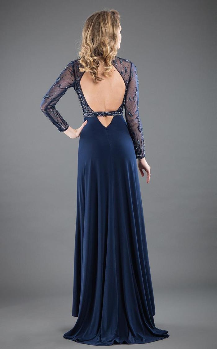 Rachel Allan Long Sleeve Formal Fitted Dress 8285 - The Dress Outlet