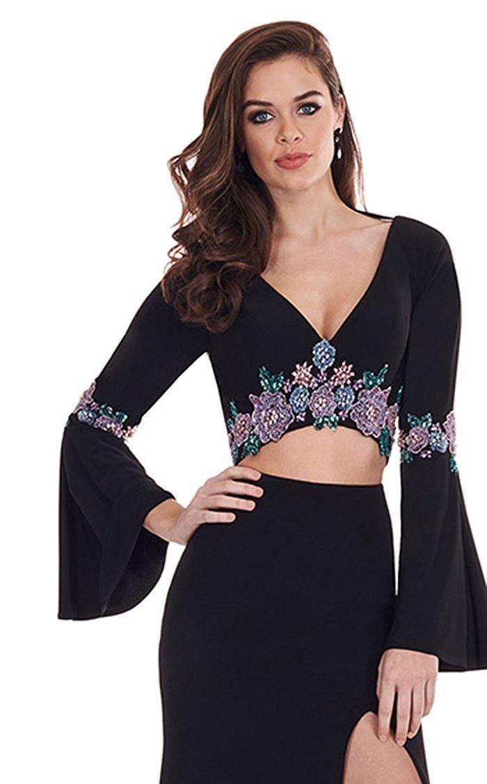 Rachel Allan Long Sleeve Two Piece Prom Dress 6585 - The Dress Outlet