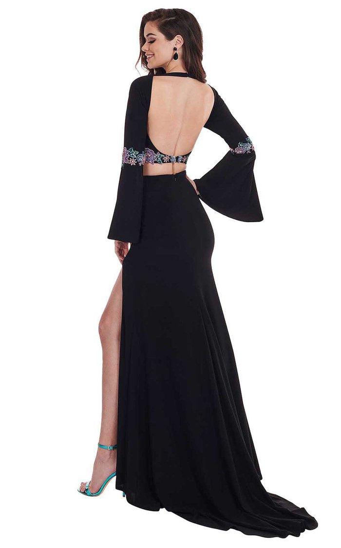 Rachel Allan Long Sleeve Two Piece Prom Dress 6585 - The Dress Outlet