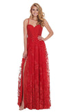 Rachel Allan Long Spaghetti Strap Prom Dress 6543 - The Dress Outlet