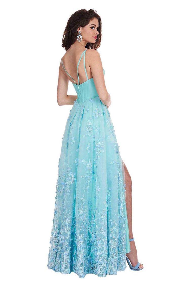 Rachel Allan Long Spaghetti Strap Prom Dress 6543 - The Dress Outlet