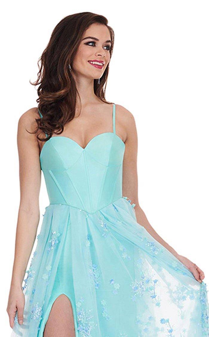 Rachel Allan Long Spaghetti Strap Prom Dress 6543 - The Dress Outlet