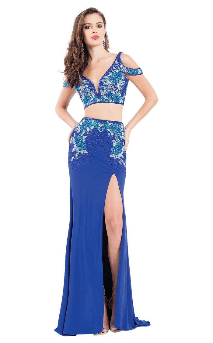 Rachel Allan Long Two Piece Prom Formal Dress 6018 - The Dress Outlet