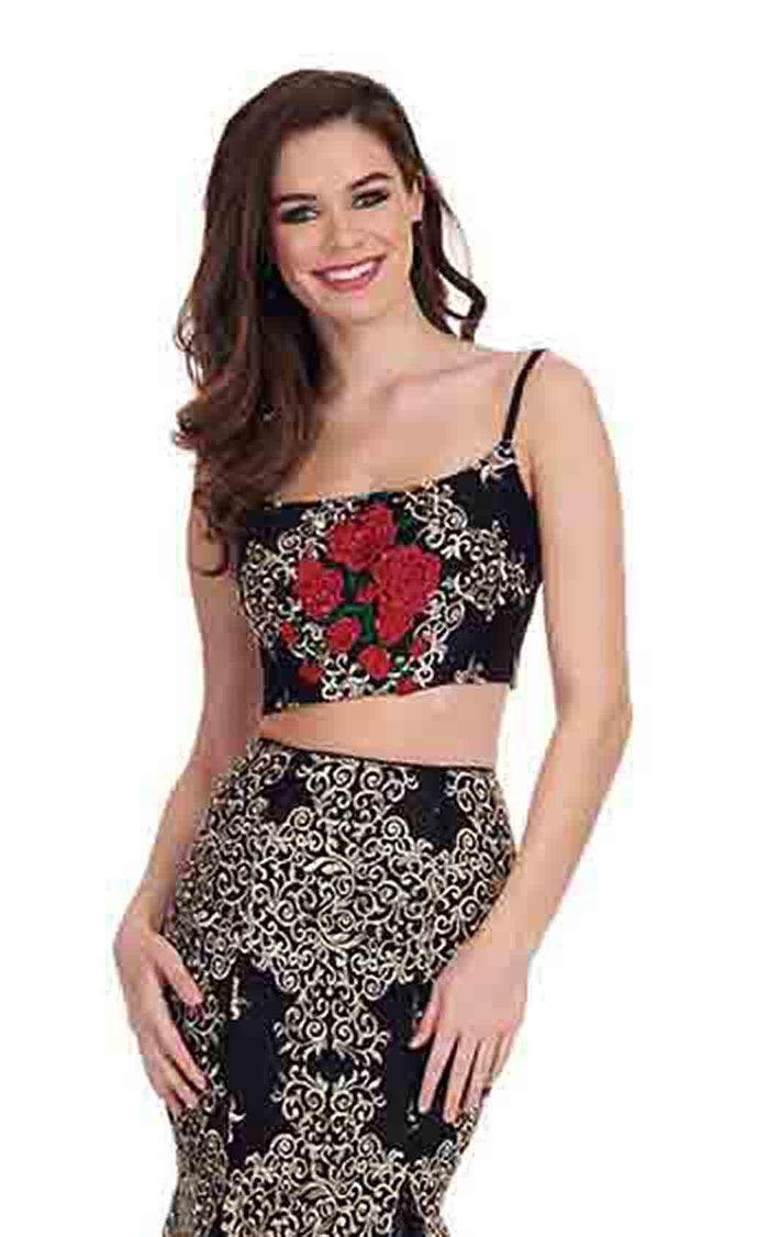 Rachel Allan Long Two Piece Prom Mermaid Dress 6560 - The Dress Outlet