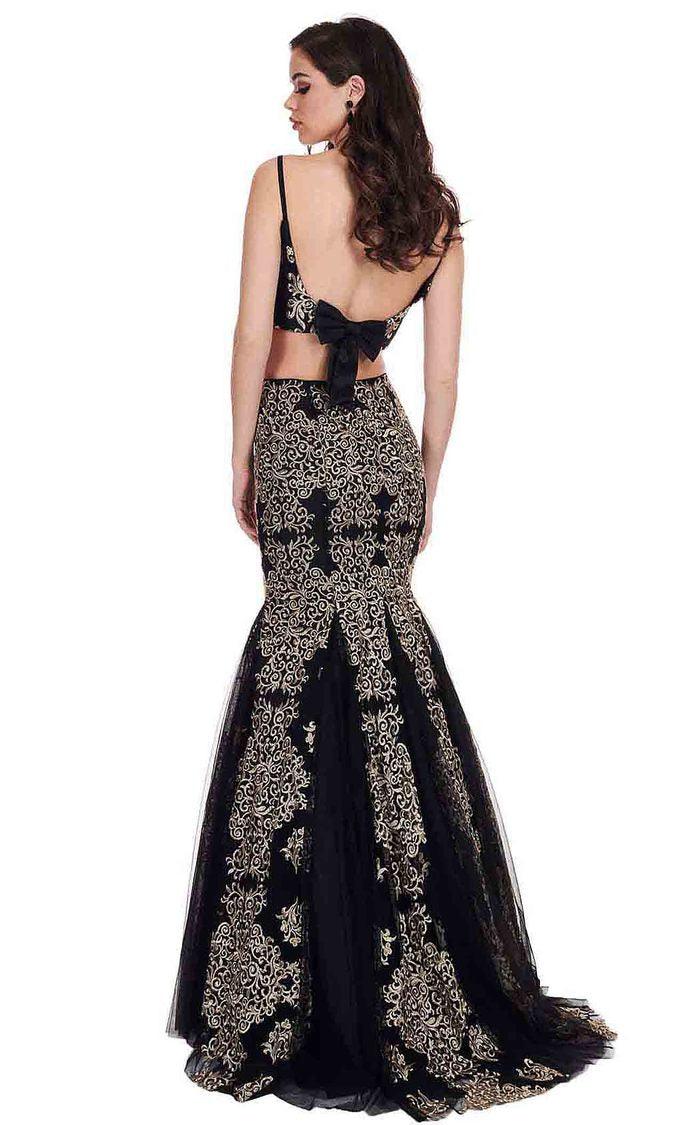 Rachel Allan Long Two Piece Prom Mermaid Dress 6560 - The Dress Outlet