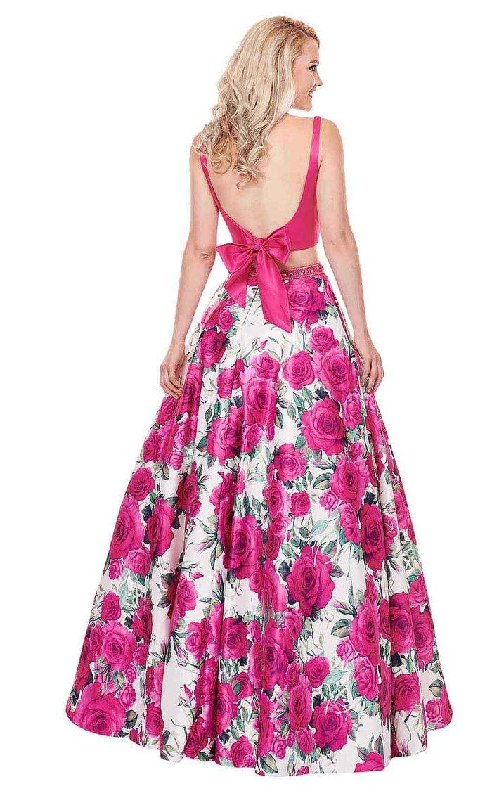 Rachel Allan Prom Long 2 Piece Floral Ball Gown 589 - The Dress Outlet