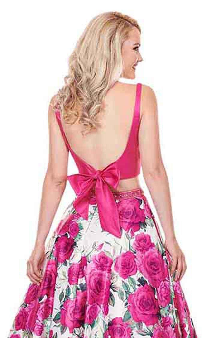 Rachel Allan Prom Long 2 Piece Floral Ball Gown 589 - The Dress Outlet