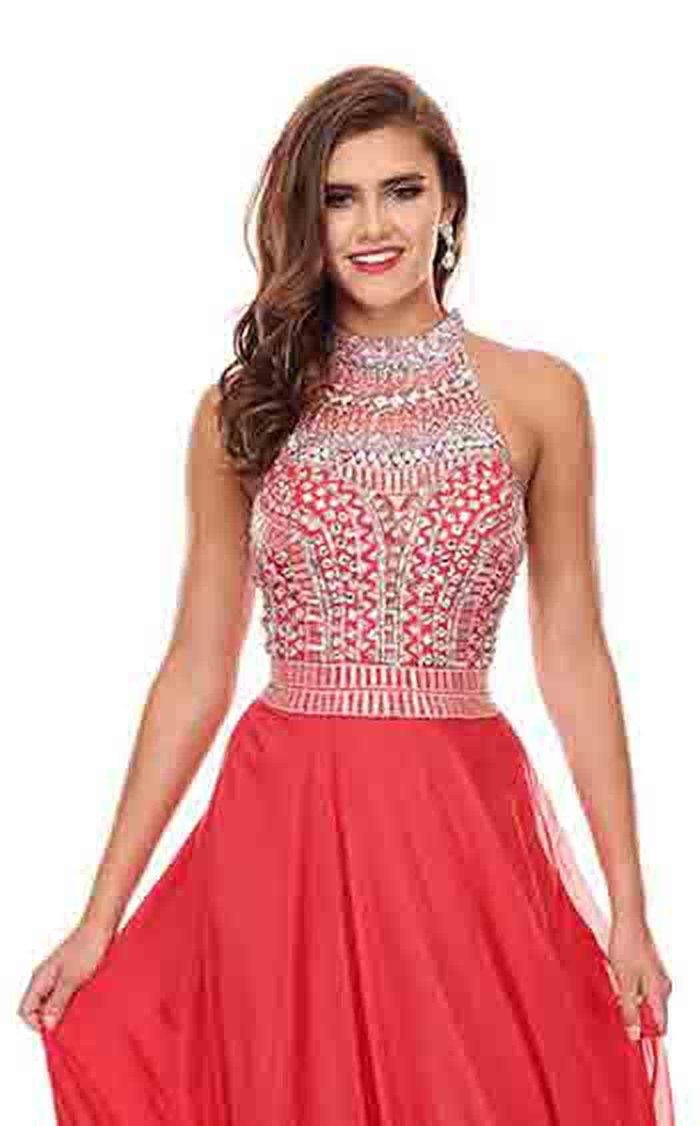 Rachel Allan Prom Long Formal Chiffon Dress 6568 - The Dress Outlet