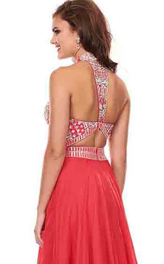 Rachel Allan Prom Long Formal Chiffon Dress 6568 - The Dress Outlet