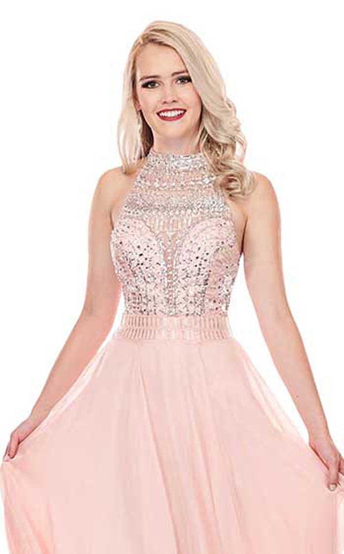 Rachel Allan Prom Long Formal Chiffon Dress 6568 - The Dress Outlet