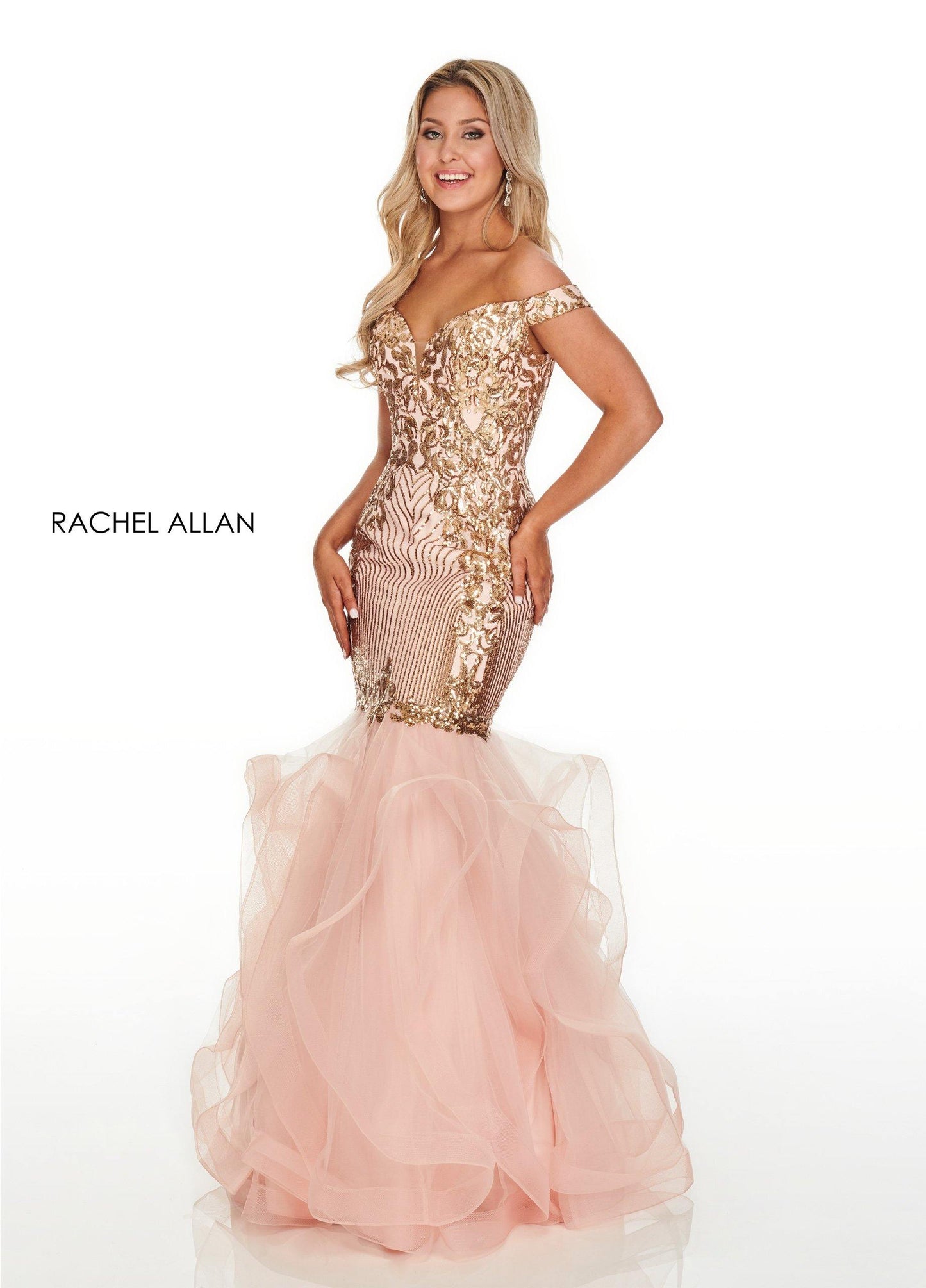 Rachel Allan Prom Long Fitted Dress - The Dress Outlet