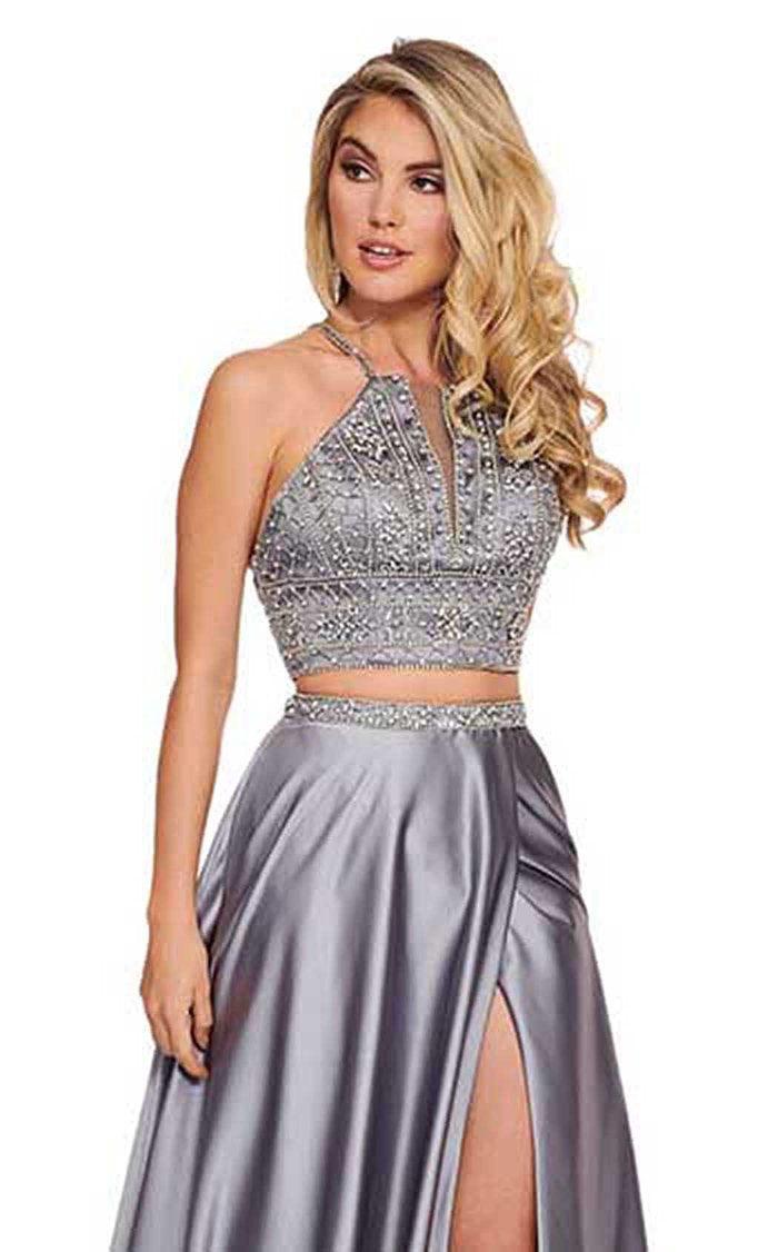 Rachel Allan Prom Long Halter Formal Dress 6497 - The Dress Outlet