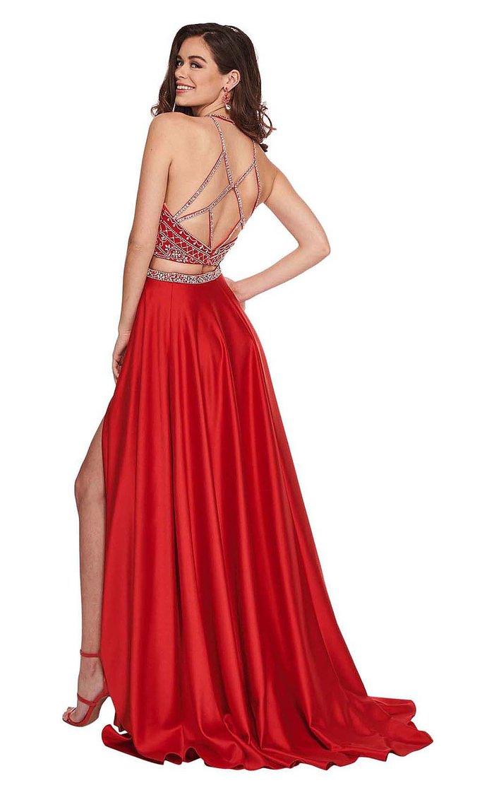 Rachel Allan Prom Long Halter Formal Dress 6497 - The Dress Outlet