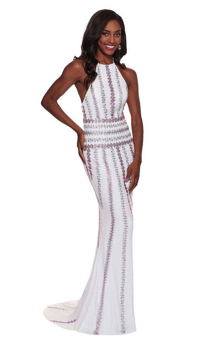 Rachel Allan Prom Long Halter Formal Dress 6575 - The Dress Outlet