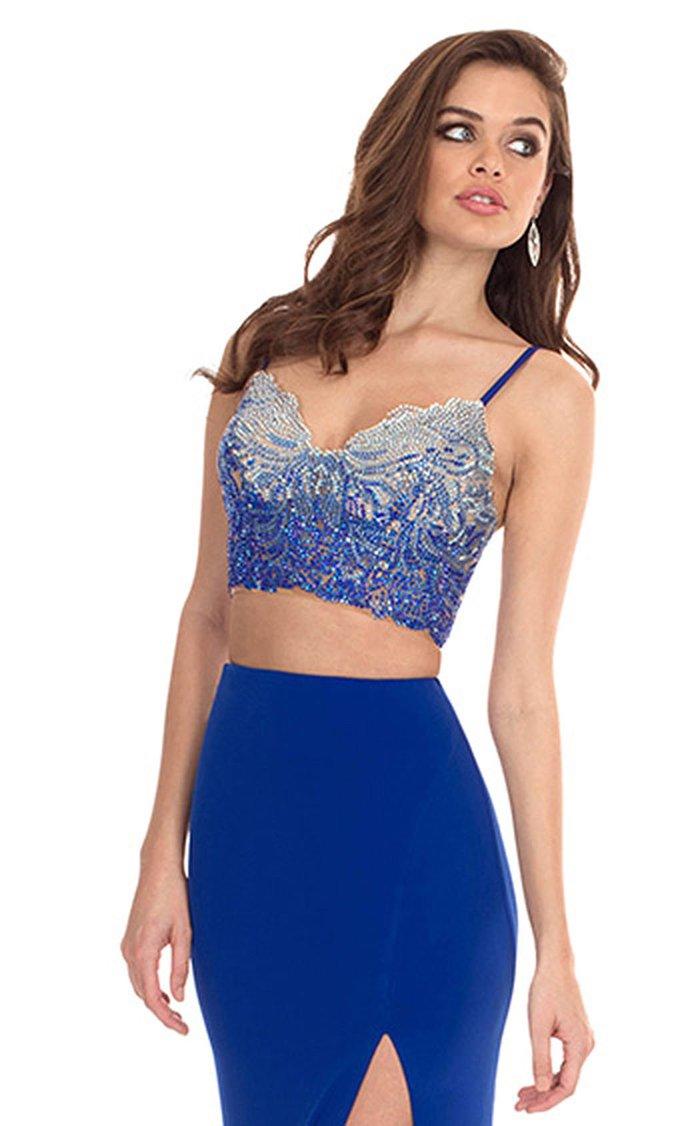 Rachel Allan Prom Long Two Piece Beaded Dress 6599 - The Dress Outlet