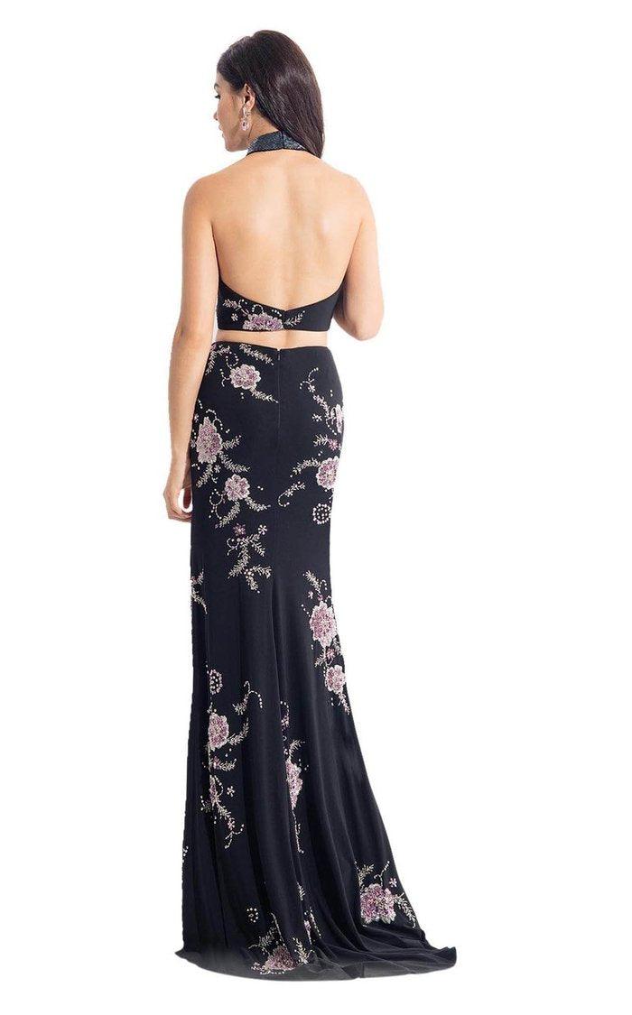 Rachel Allan Prom Long Two Piece Floral Dress 6086 - The Dress Outlet