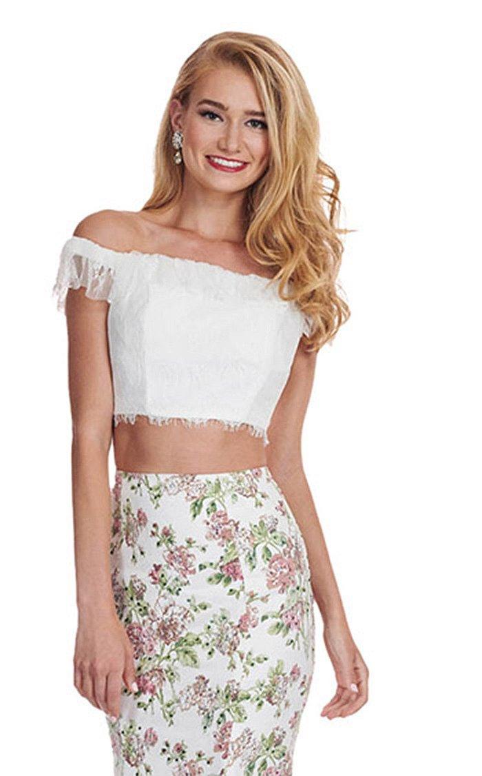 Rachel Allan Prom Long Two Piece Lace Dress 6499 - The Dress Outlet