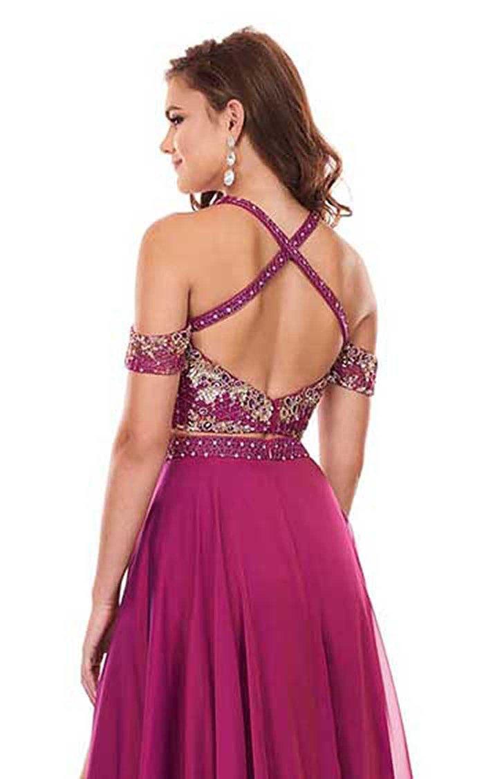 Rachel Allan Prom Off Shoulder Long Dress 6411 - The Dress Outlet