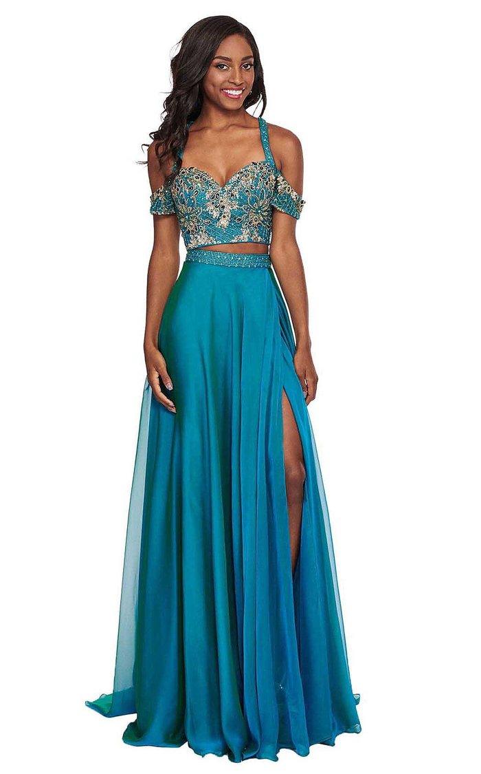 Rachel Allan Prom Off Shoulder Long Dress 6411 - The Dress Outlet