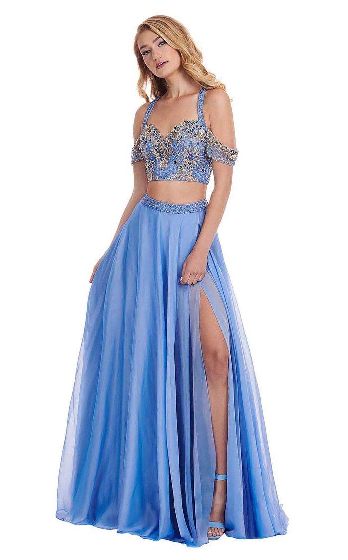 Rachel Allan Prom Off Shoulder Long Dress 6411 - The Dress Outlet