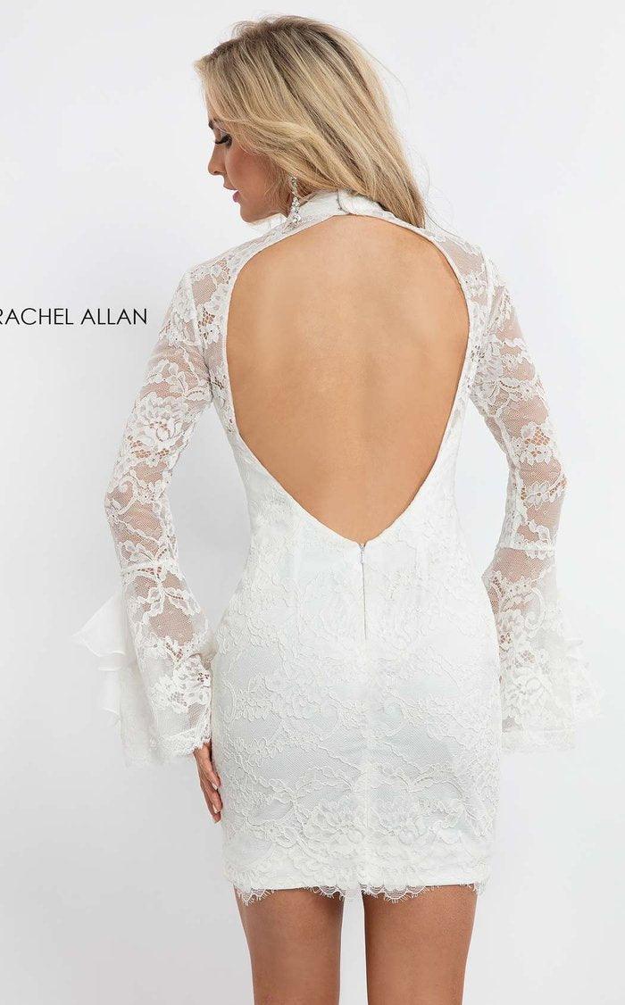 Rachel Allan Short Homecoming Lace Dress L1193 - The Dress Outlet